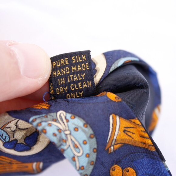 Vintage 100% silk FENDI necktie Crevatte made in Italy - Picture 4 of 10